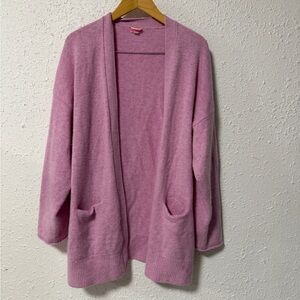 Cashmere J. Crew Women's Pink Open-Front Cardigan